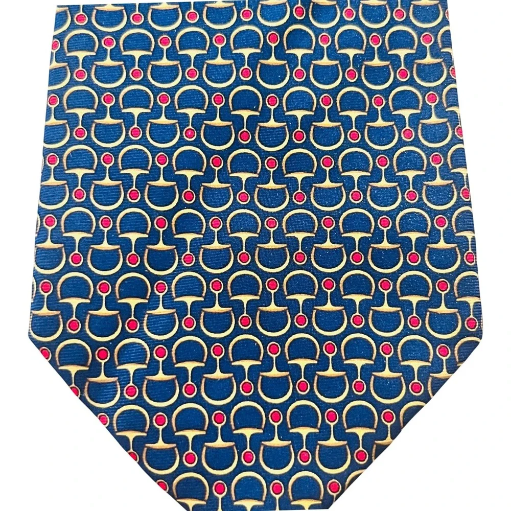 Brooks Brothers 346 Silk Tie Horse Bit‎ Equestrian Pattern Classic Preppy USA